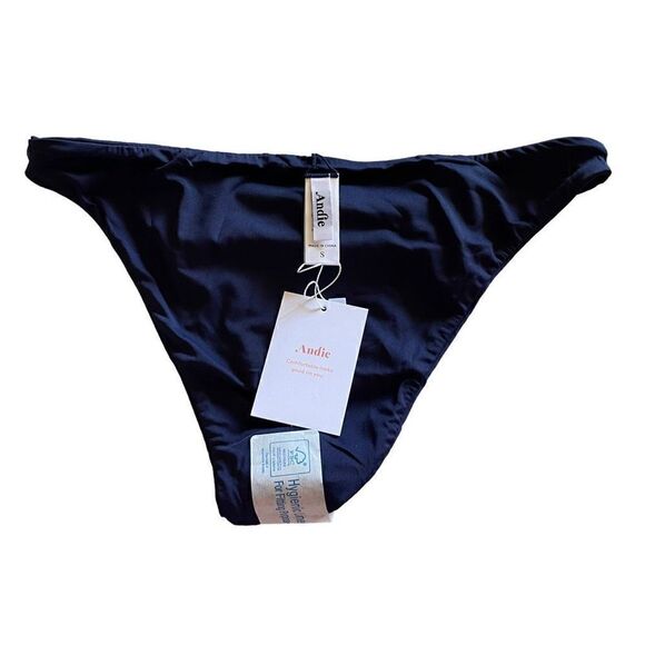 Andie Swim Cheeky Bikini Bottom Navy Blue  Women's Swimwear
Swimsuit SZ S #1448 - Picture 6 of 10